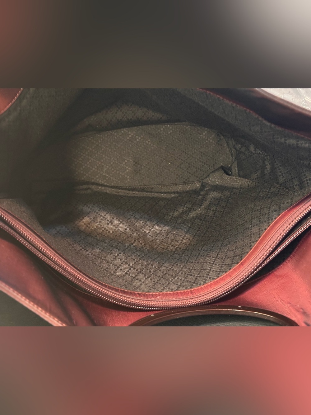 Gucci Handbag Satin iridescent Burgundy Tote Bag - Picture 12 of 12